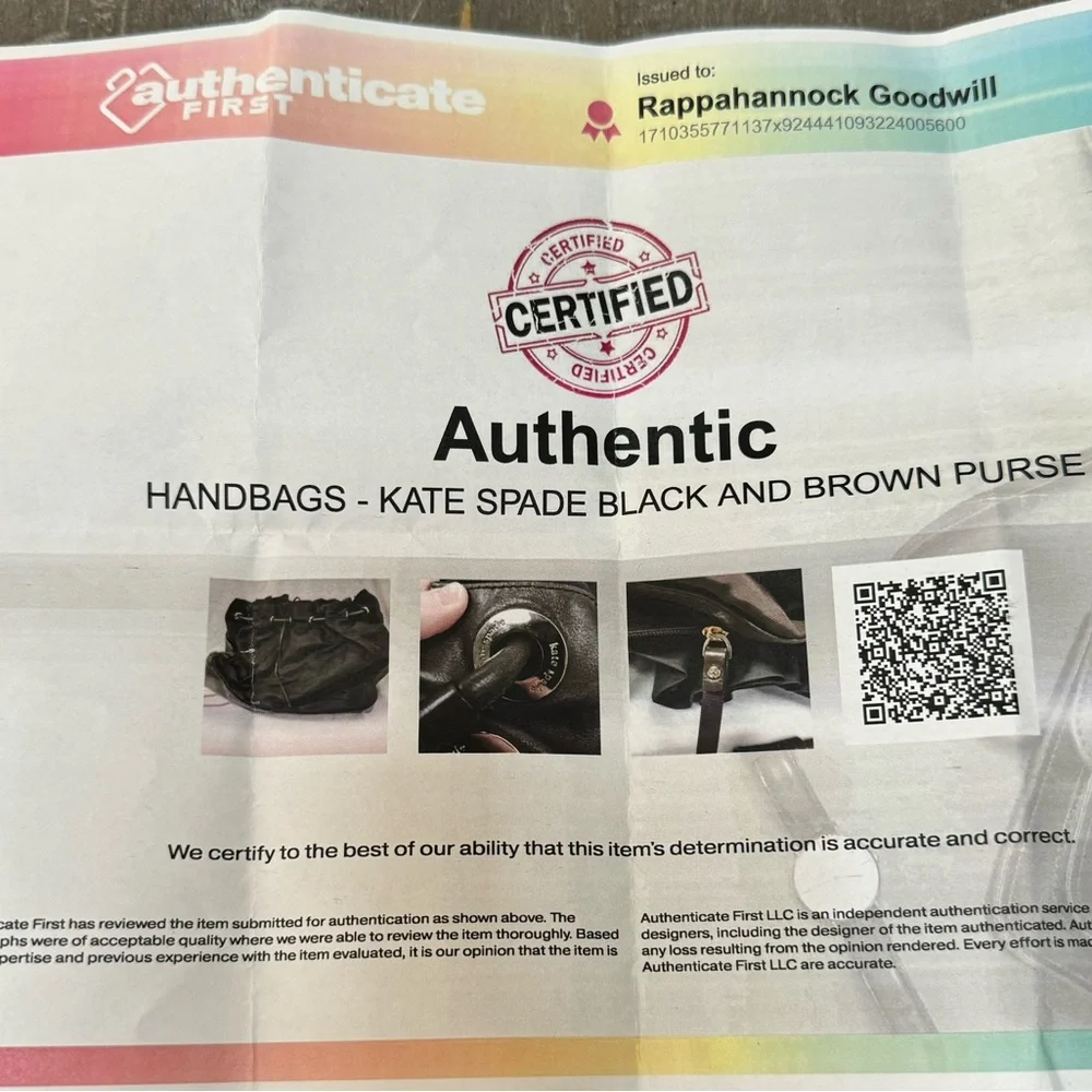 kate spade Brown and Black Hobo Bag